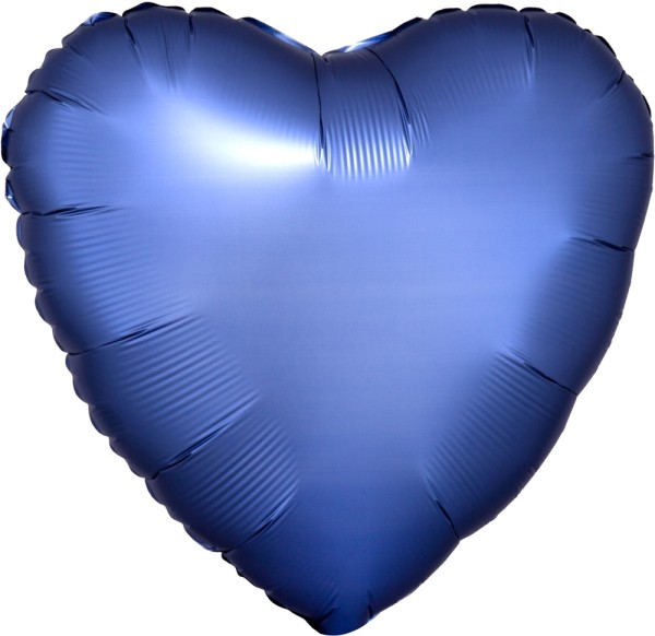 Folienballon Herz, Satin Blau