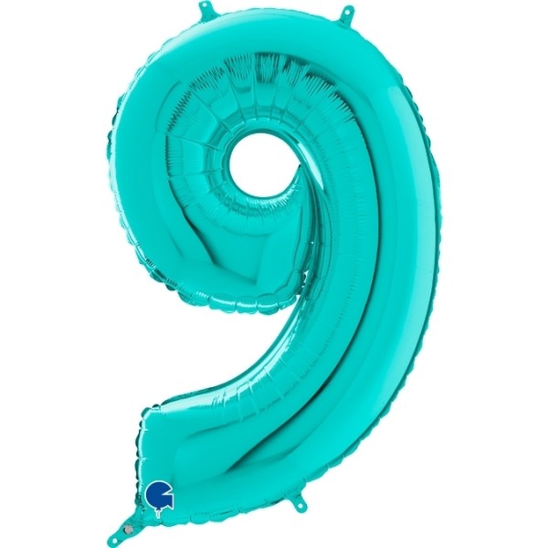Zahlenballon Tiffany "9"