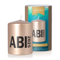 Stumpenkerze "ABI 2025" Roségold  Stumpenkerze "ABI 2025" Roségold