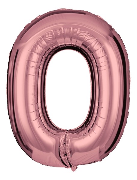 Folien Buchstaben Luftballon "O - Roségold"