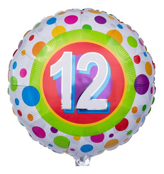 Zahlenballon "Zahl 12", Radiant