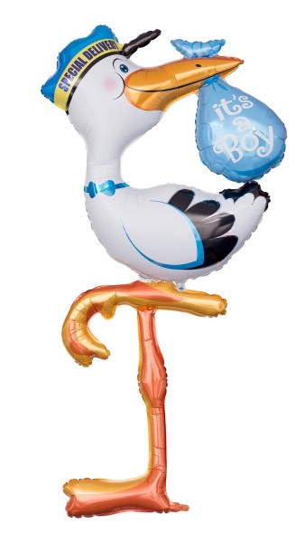 Riesenballon "Storch mit Baby - It's a Boy"