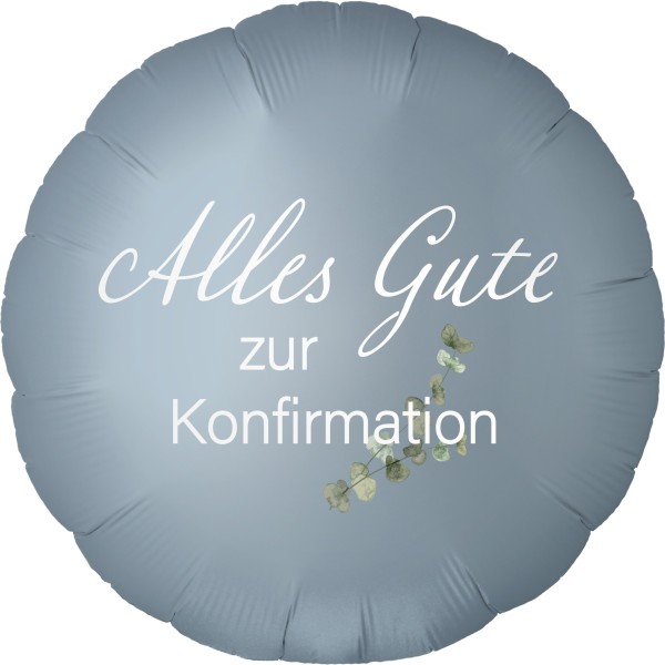 Folienballon Satin Blue Jeans "Alles Gute zur Konfirmation"