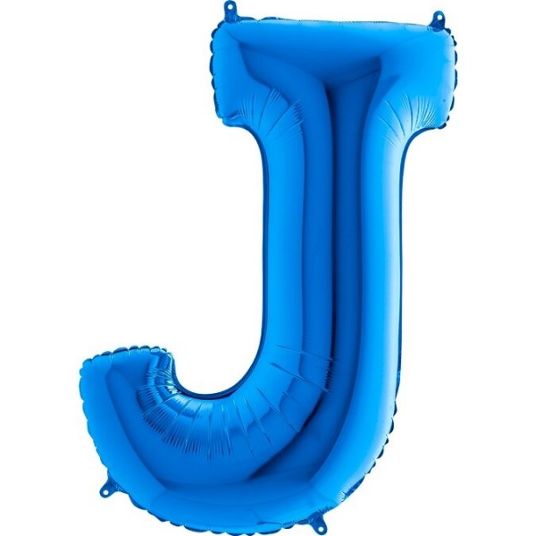 Folien Buchstaben Luftballon "J - Blau"