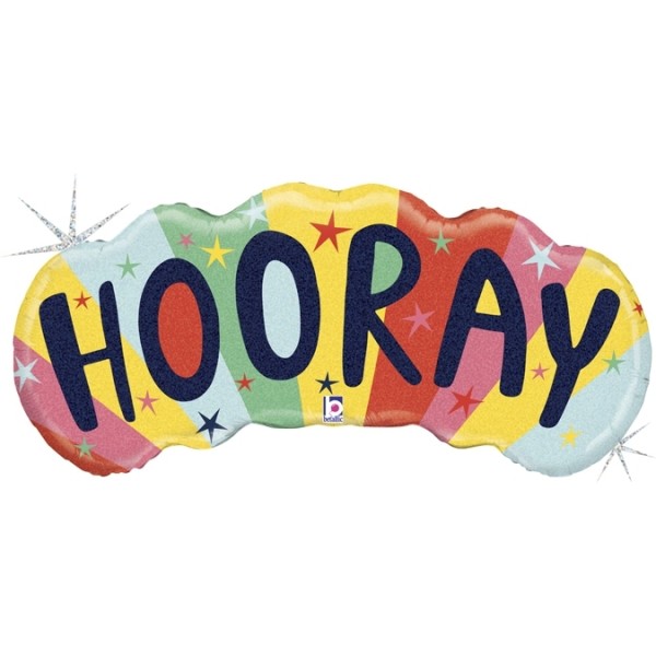 XL-Ballon Banner "Hooray"