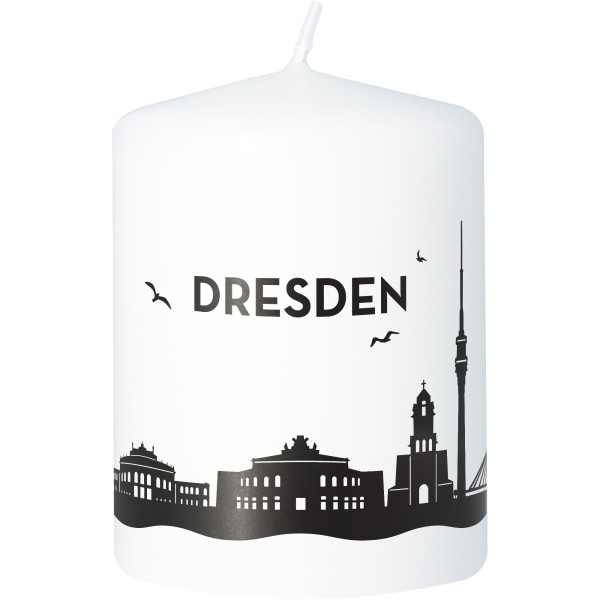 Stumpenkerze Skyline Dresden