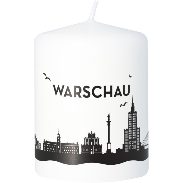 Stumpenkerze Skyline Warschau