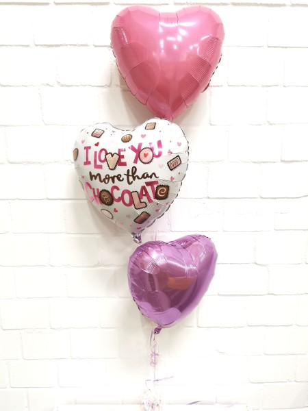 Ballon Bouquet "I love you more than chocolate"