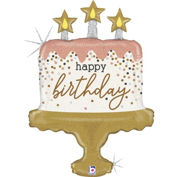 Motivballon "Torte - Happy Birthday"