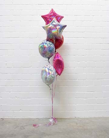 Deko Ballonset, Irisierend Pink