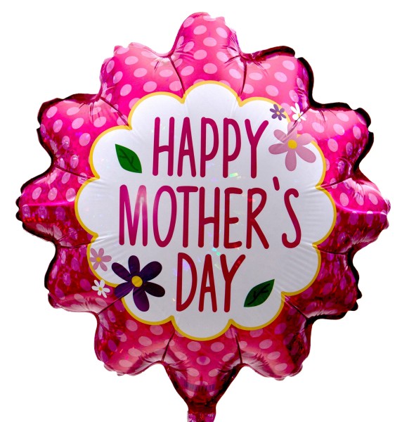 Folienballon Blume "Happy Mother's Day"