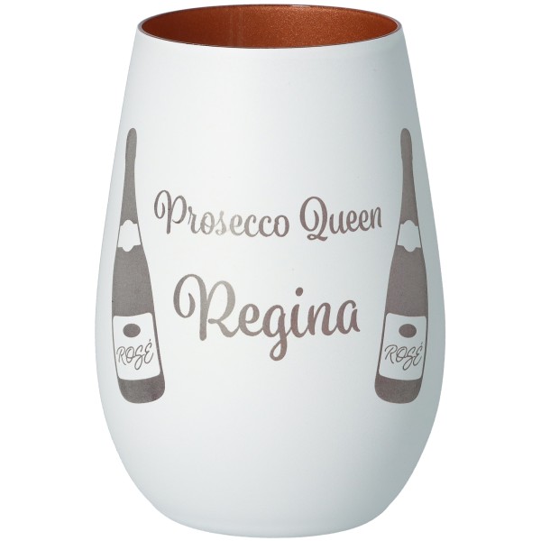 Windlicht Prosecco Queen "Name"