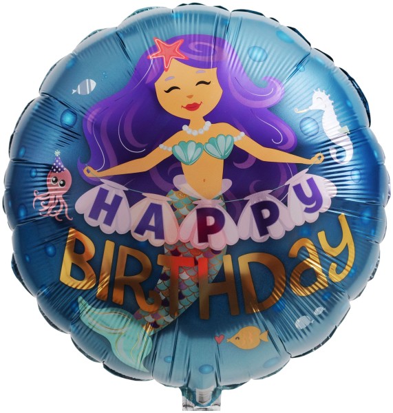 Folienballon Happy Birthday "Meerjungfrau"