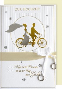 Grußkarte "Zur Hochzeit - Folgt euren Träumen...!"