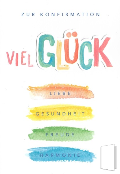 Grußkarte "Zur Konfirmation viel Glück"