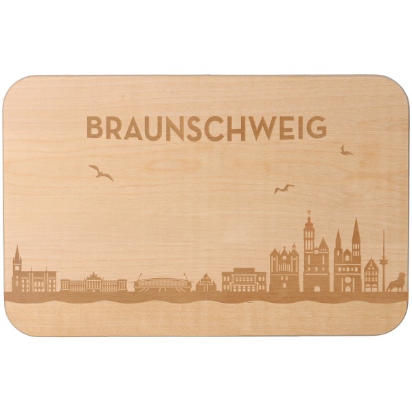 Frühstücksbrett Skyline Braunschweig 23cm x 15cm x 1cm