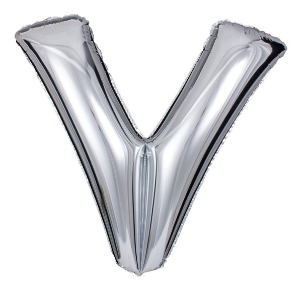 Buchstabenballon Silber "V"