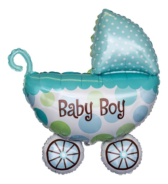 Riesenballon "Kinderwagen - Baby Boy"