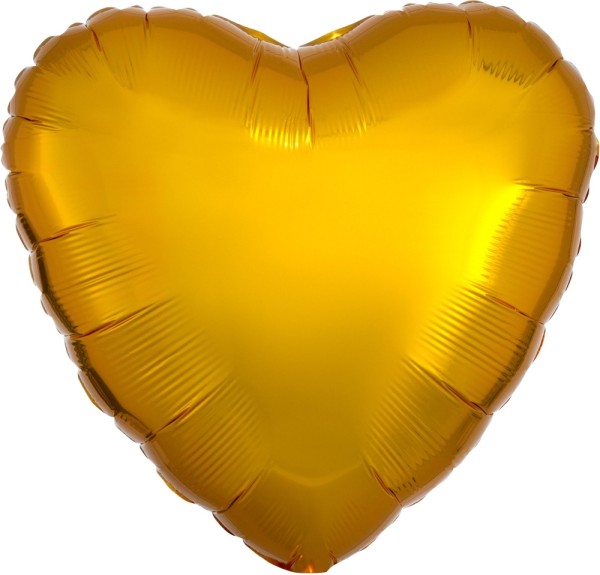 Folienballon Herz, Metallic Gold