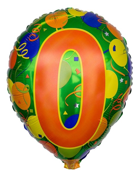 Luftballon Zahl zum Geburtstag "Zahl 0"