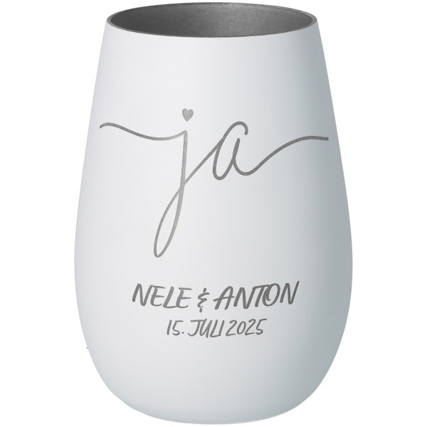 Windlicht Ja "Name+Datum"