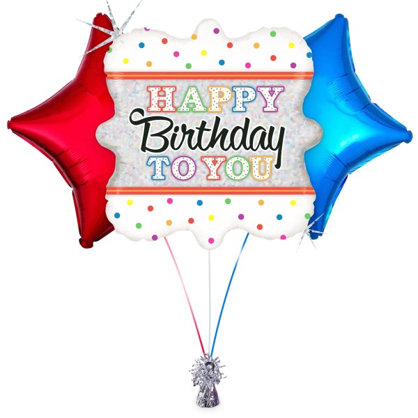 Buntes Ballonset "Happy Birthday to you"
