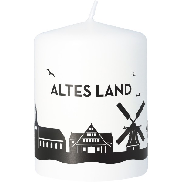 Stumpenkerze Skyline Altes Land