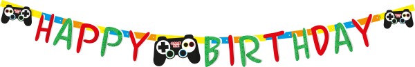 Girlande "Happy Birthday" Game Controller, 2m