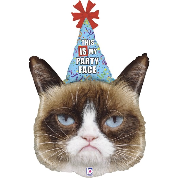 Riesenballon Grumpy Cat "This is my Party Face"