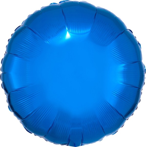 Folienballon rund, Metallic Blau