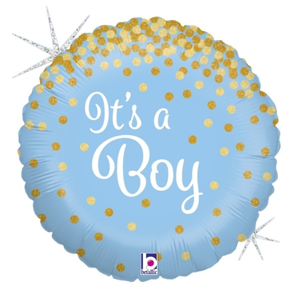 Glitterballon "It's a Boy"