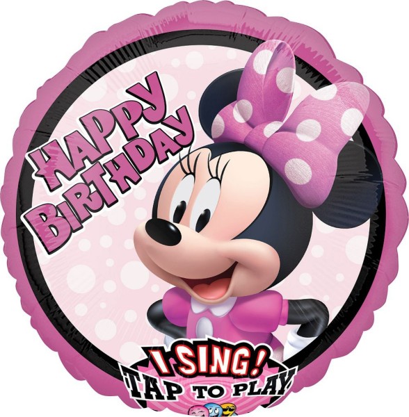 Musikballon zum Geburtstag "Minnie Mouse - Happy Birthday"