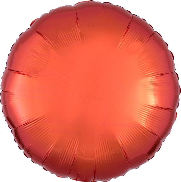 Folienballon rund, Metallic Orange