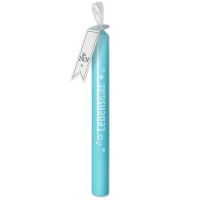 Stabkerze "Lebenslicht" Türkis, Weiß  Stabkerze "Lebenslicht" Türkis, Weiß