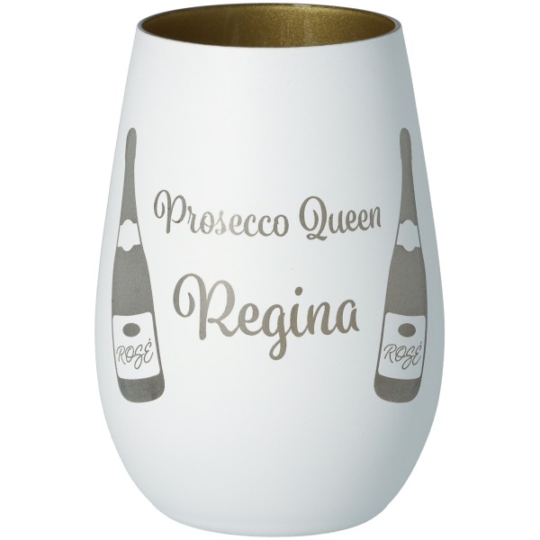 Windlicht Prosecco Queen "Name"