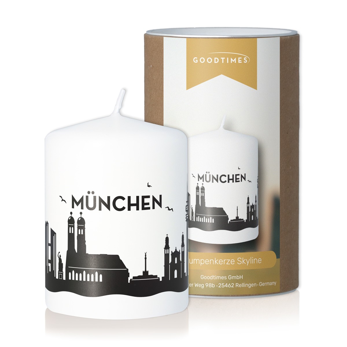 Skyline München Kerze verschenken