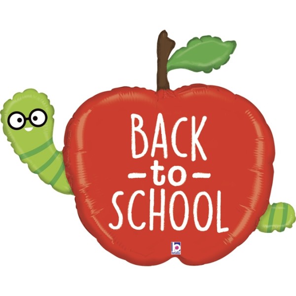 Riesenballon Apfel mit Wurm "Back to School"