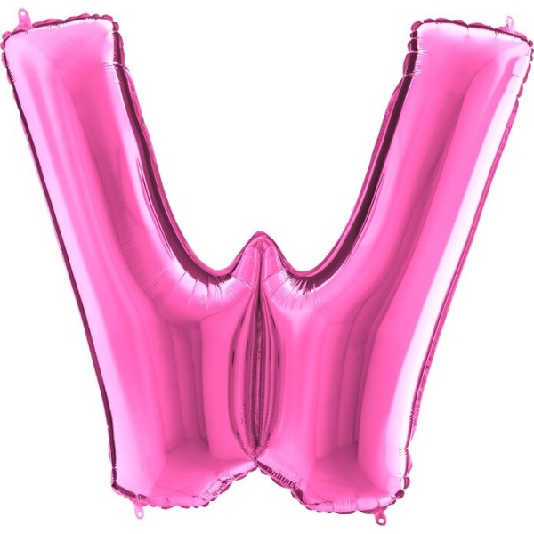 Buchstabenballon Pink "W"