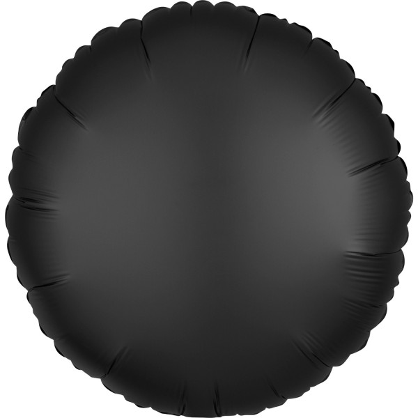 Folienballon Rund, Satin Schwarz