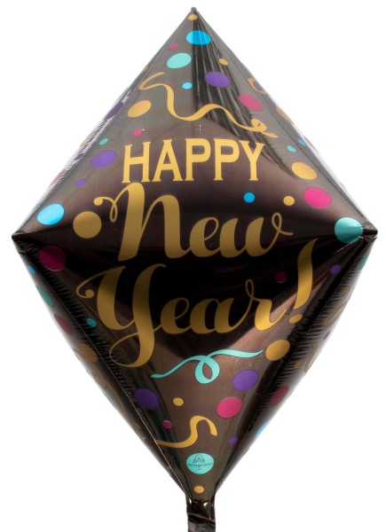 Folienballon Raute "Happy New Year!"