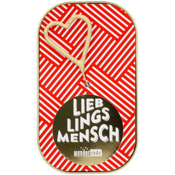 Kuchen in der Dose mit Wunderkerze "Lieblingsmensch"