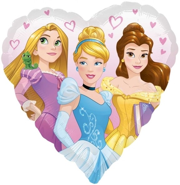Buntes Ballonherz Disney Prinzessinnen