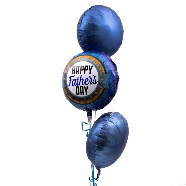 Ballonset "Happy Father's Day" - Satin Blau