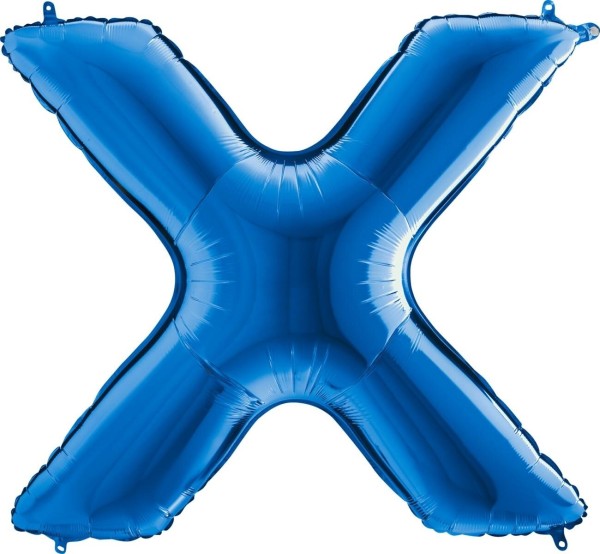 Buchstabenballon Blau "X"