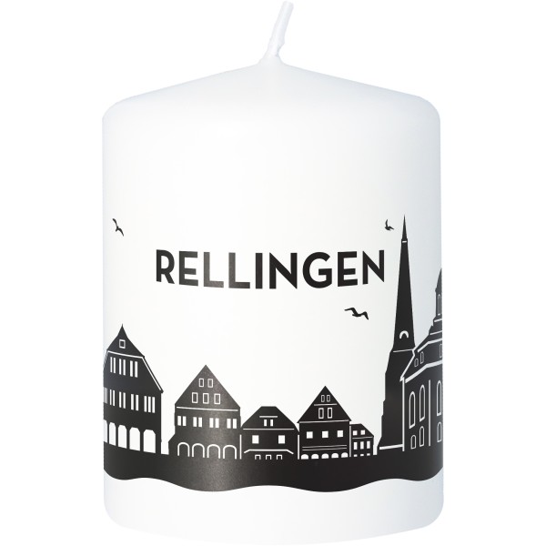 Stumpenkerze Skyline Rellingen