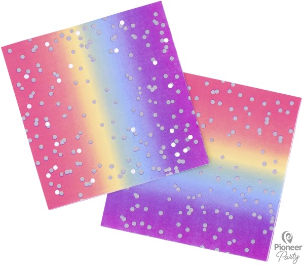 Servietten in Regenbogenfarben