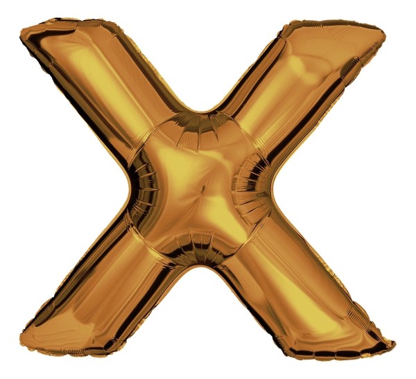 Buchstabenballon Gold "X"