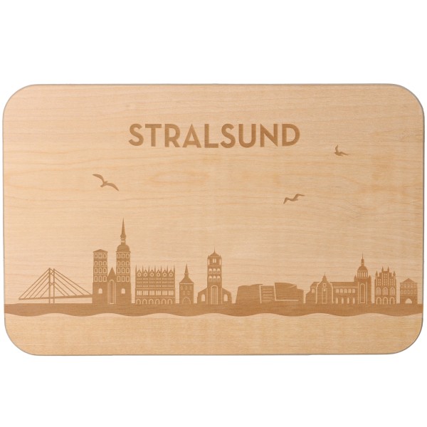 Frühstücksbrett Skyline Stralsund 23cm x 15cm x 1cm