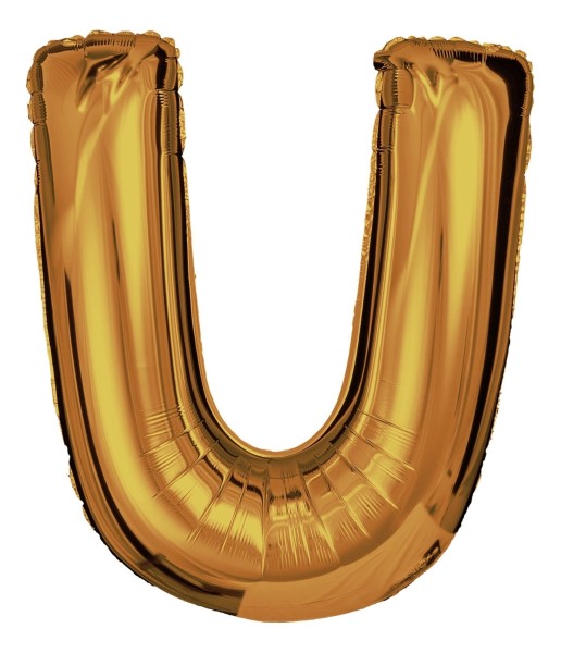 Buchstabenballon Gold "U"