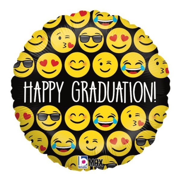 Emoji Ballon "Smileys - Happy Graduation"